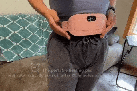 🌸 Instant Period Cramps Relief Pad – Wearable Heat & Massage Therapy Belt