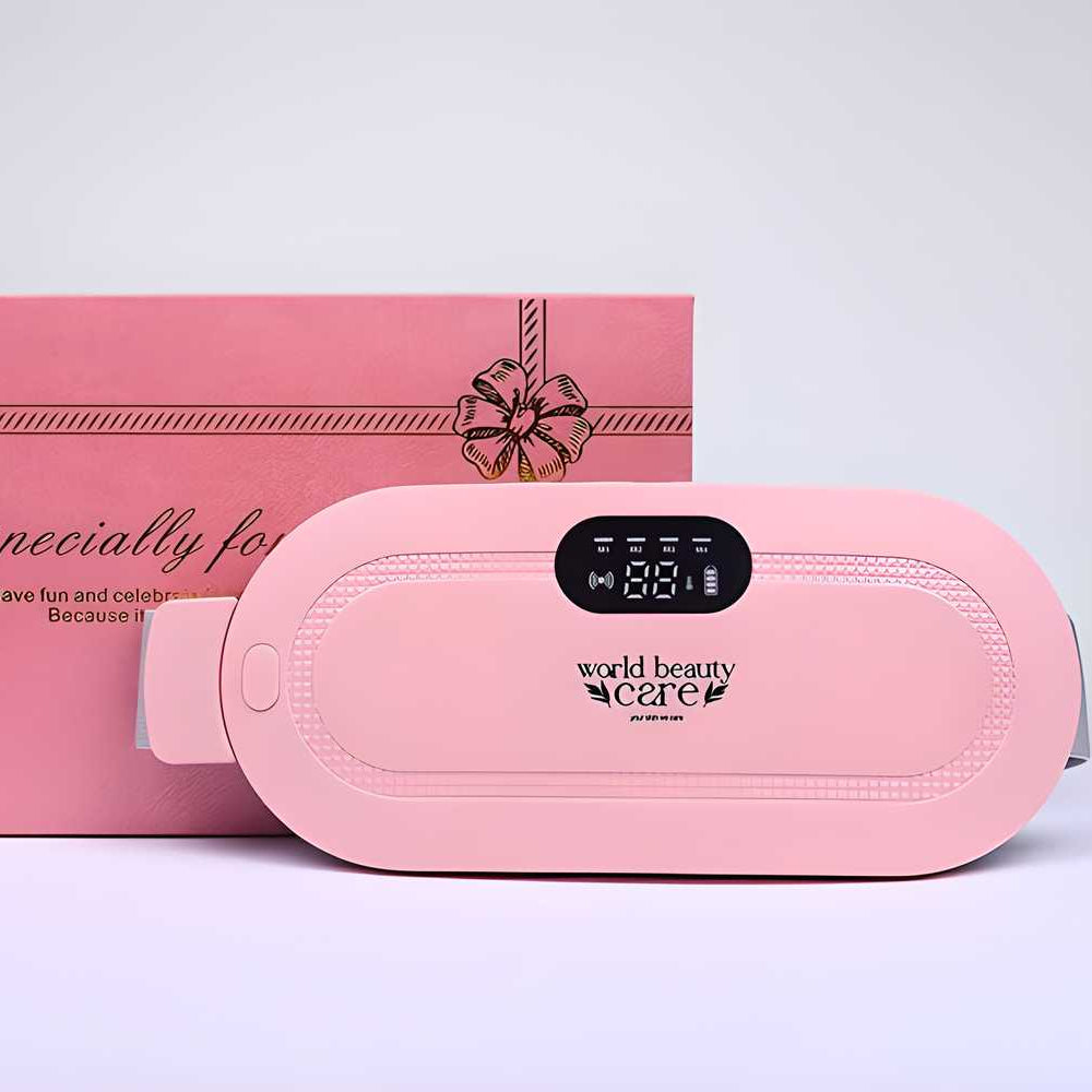 🌸 Instant Period Cramps Relief Pad – Wearable Heat & Massage Therapy Belt